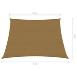 Solseil 160 g/m² gråbrun 3/4x2 m HDPE