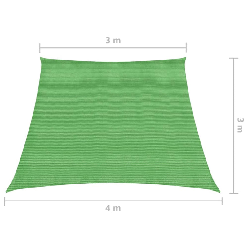 Solseil 160 g/m² lysegrønn 3/4x3 m HDPE