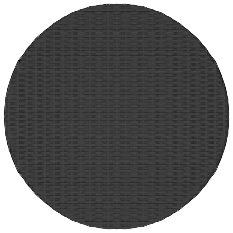 Tebord svart 68x68x30 cm polyrotting