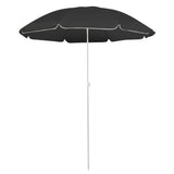 Utendørs parasoll med stålstang antrasitt 180 cm