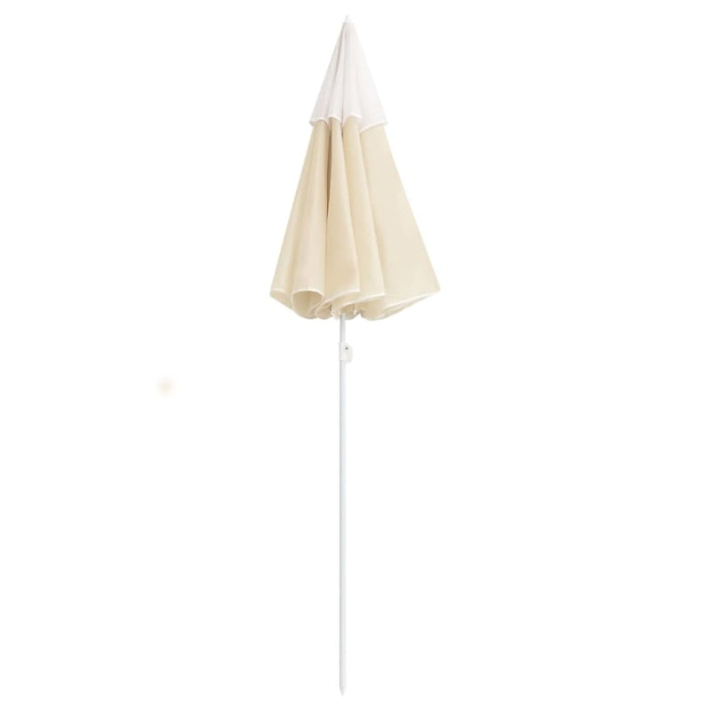 Utendørs parasoll med stålstang sand 180 cm