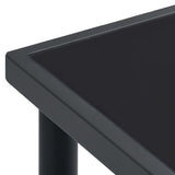 Utendørs spisebord antrasitt 190x90x74 cm stål