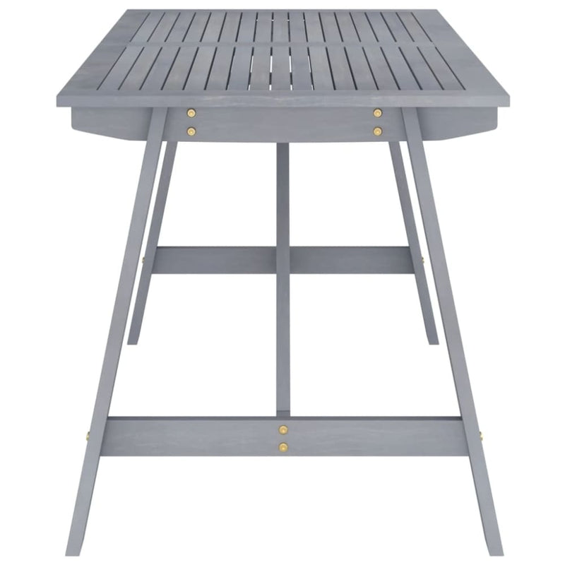 Utendørs spisebord grå 140x70x73,5 cm heltre akasie