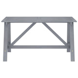 Utendørs spisebord grå 140x70x73,5 cm heltre akasie