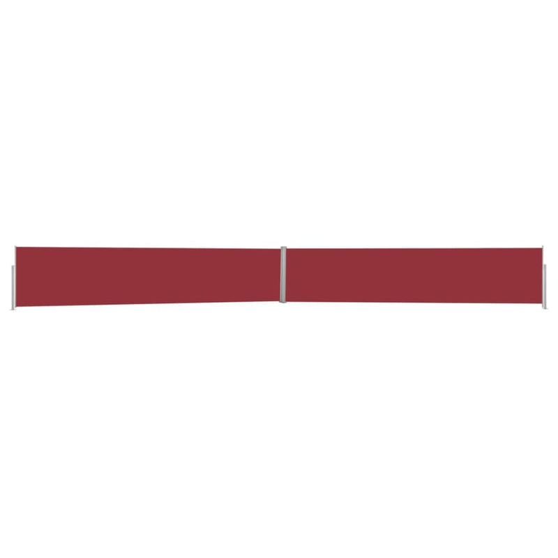 Uttrekkbar sidemarkise 140x1200 cm rød